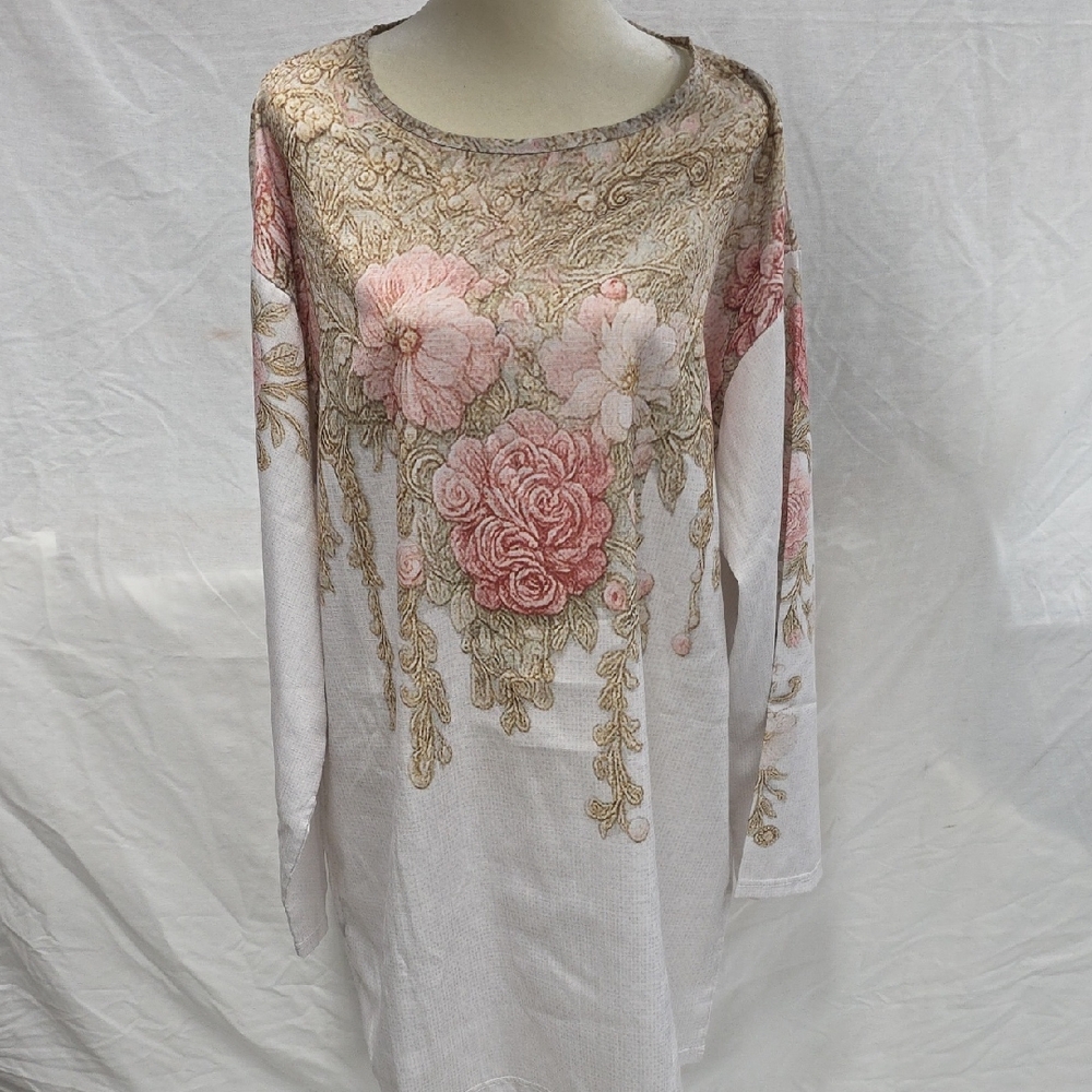 Floral Embroidered Long Sleeve Top